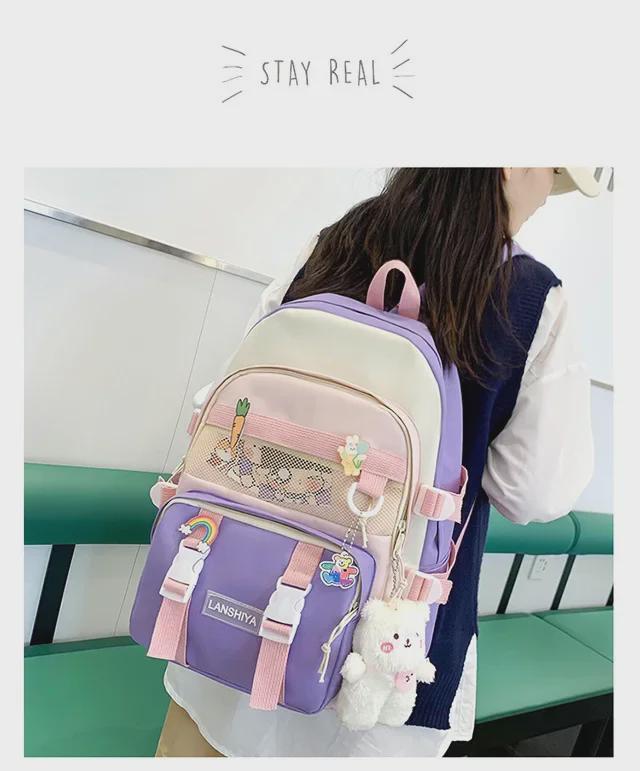 Uroczy Wodoodporny Zestaw Plecaka dla Dzieci, Klasy 3-6: 5-częściowy lekki tornister szkolny