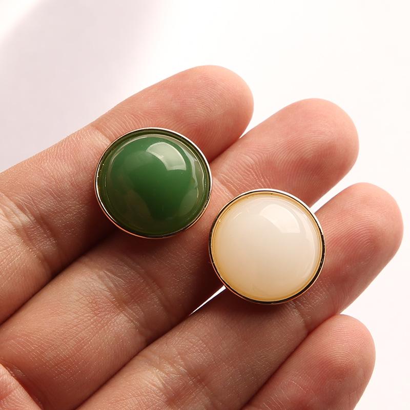 10 Stück Imitations-Jade-Knöpfe Chinesischer Stil Kleidung Jacke Hochwertige Knopf-Accessoires Chinesisches Cheongsam Hemd Strickjacke Pullover Knöpfe