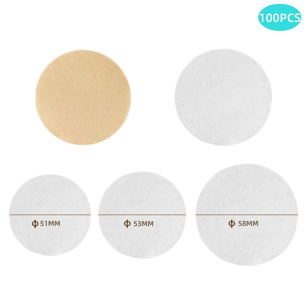 100Pcs Coffee Maker Replacement Professional Filters Paper 51 58mm For Espresso Coffee Maker Coffee Tea Tools