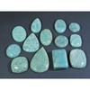 294Cts. Natural Amazonite Mix Shape Cabochon Loose Gemstone 13 Pcs Lot C-296