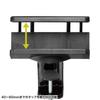 Sanwa Supply Power Strip Holder (Clamp Type, 360-Degree Rotation, Retractable, Black) TAP-CLAMP1BK