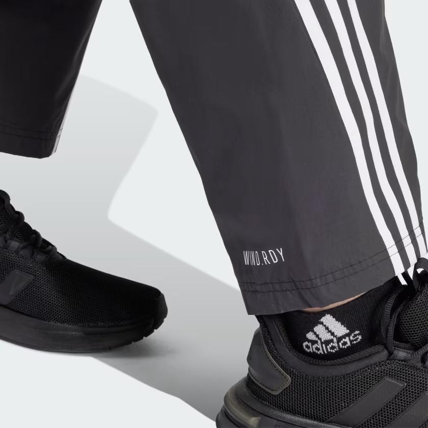 Adidas Future Icons 3-Stripes Woven Pants Retro Color Block Loose Fit Knit Sports Pants Women bottoms Black IP1567