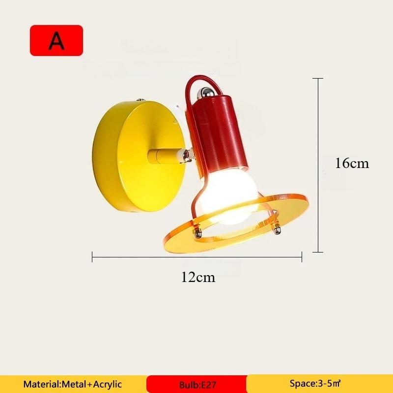 

New LED Acrylic Wrought Iron Wall Lamp Bedroom Bedside Lamp Living Room Study Decorative Atmosphere Lighting Warm Light