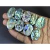 284Cts.Abalone Shell Oval Cabochon Loose Natural Gemstone 09Pcs Lot 26-28MM C-1717