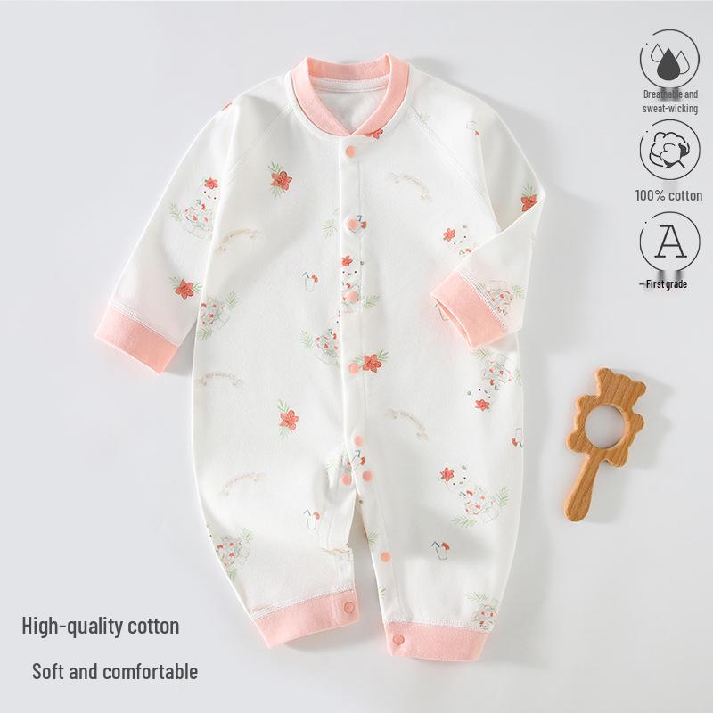 

Хлопковый боди с длинным рукавом для новорожденных - Весенне-осенний боди и бесшовная пижама 90