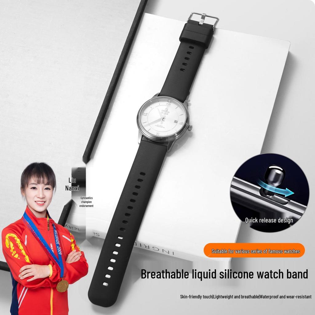 Curea de ceas sport din silicon cu eliberare rapidă - Impermeabilă, Universală, Compatibilă cu toate seriile de smartwatch pentru bărbați și femei