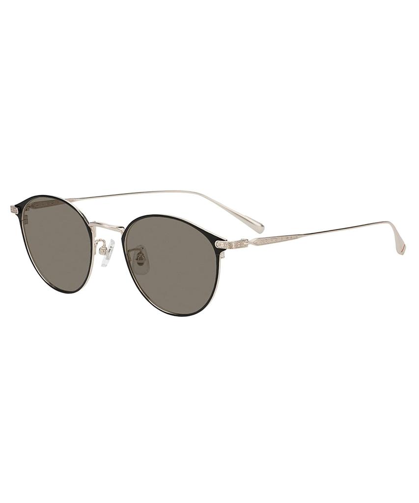 Sunglasses UNITED ARROWS Colored Thick UV [Zoff] Boston-style (Black (Matte) - ZF263G01_14F1) Round, Metal, Lenses, Frame, Stylish, Protection,