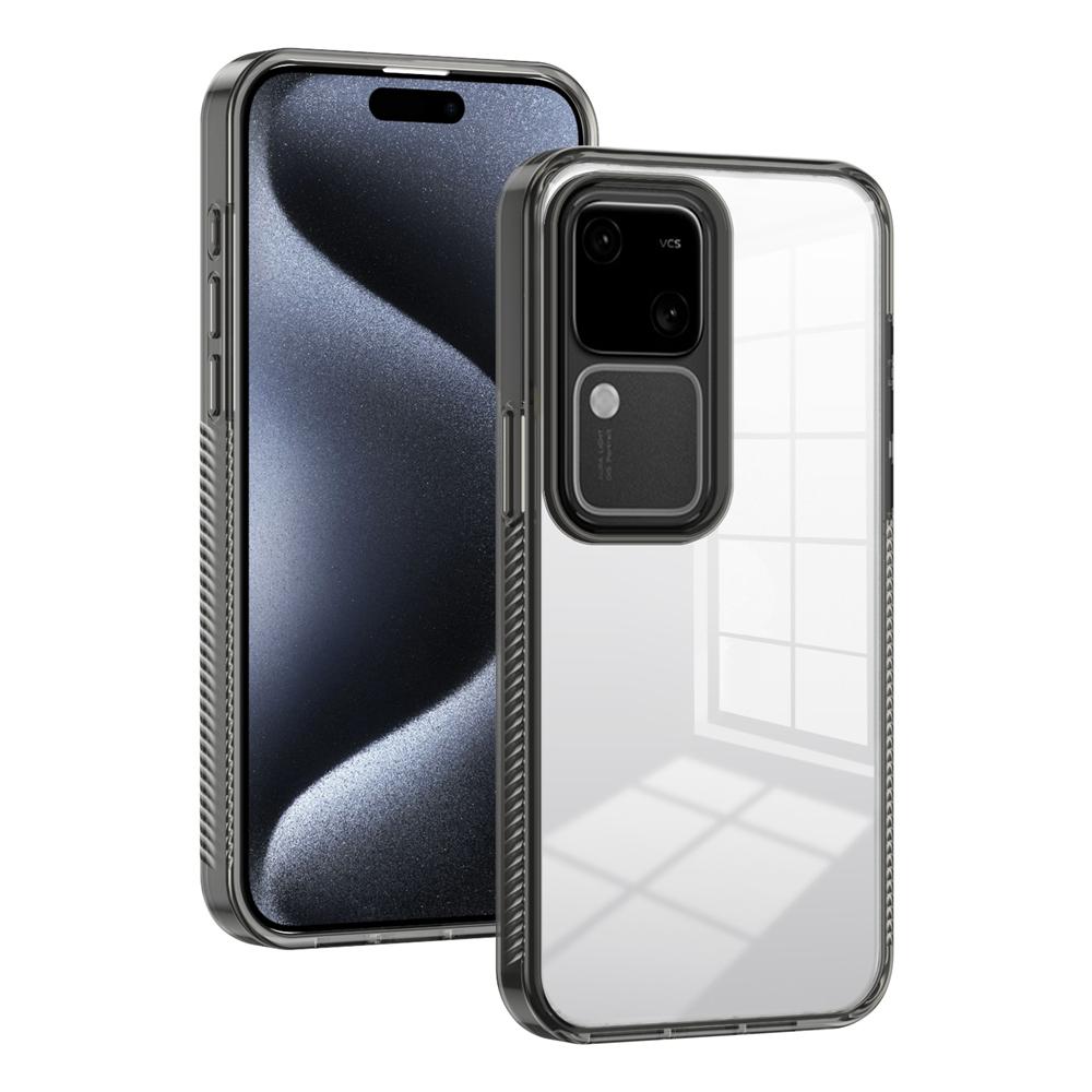 KEYSION Transparent Case for VIVO V30 Pro 5G V30 Soft TPU+PC Anti-slip HD Clear Shockproof Phone Back Cover for VIVO V30 5G