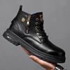 New Chelsea High Quality Male Casual Ankle Boots Genuine Leather Mens Shoes High-top Fashion Waterproof Motorcycle Boots Oxfords