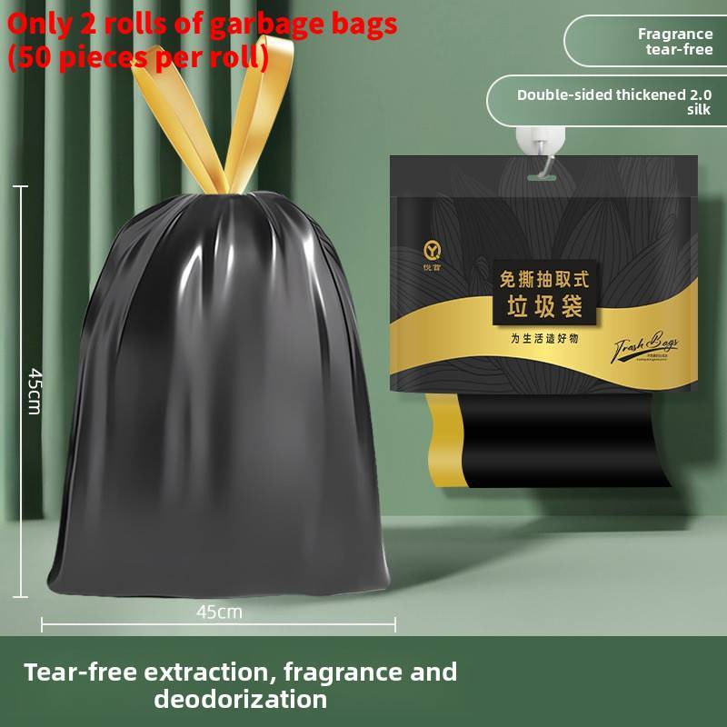 Heavyduty Pe Drawstring Garbage Bags For Kitchen And Office