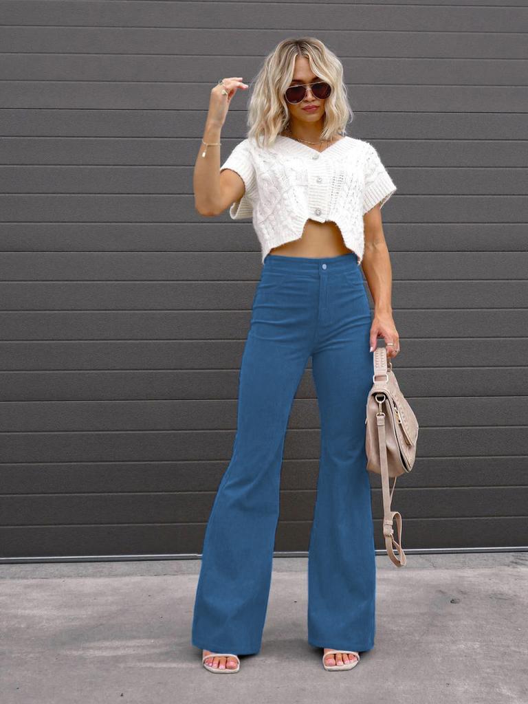 Winter New Solid Velvet Casual Fashion Personality Women's Pants Trendy Brand Casual