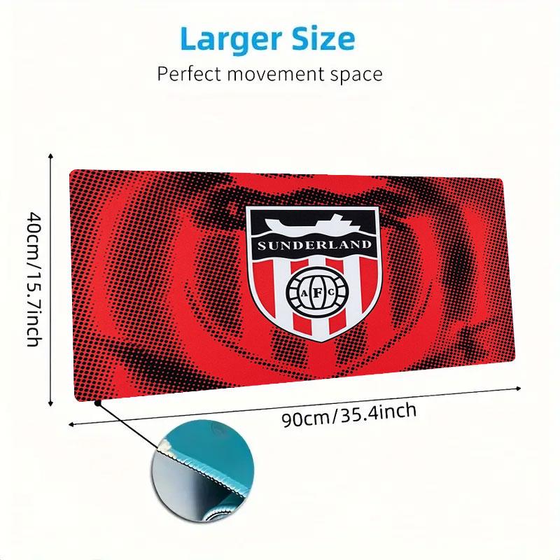 Sunderland A.F Large Size Mouse Pad Large Gaming Table Cushion Non-slip Laptop Tablet Big Mousepad XXL Mat Mini PC Playmat With Lock Edge