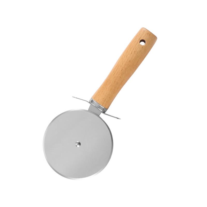 MDNG Wooden Handle Stainless Steel Pizza Cutter (Set of 2)