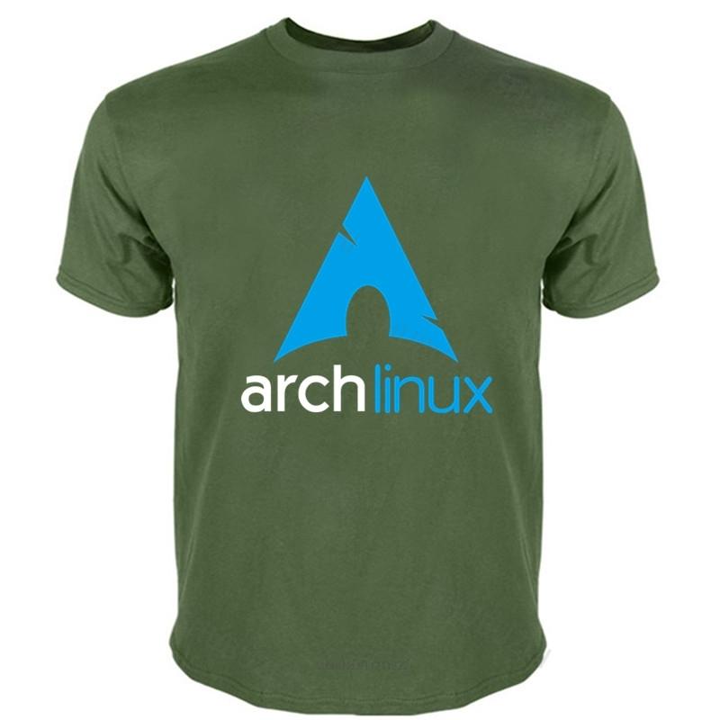 cotton tshirt for boys Fashion brand t shirt mens loose Arch Linux T-Shirts Men Vintage  Cotton Tee Shirt