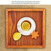 Small Portable Square Shape Solid Wood Tea Coffee Snack Food Dinning Serving Tray Plate