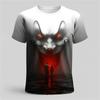 Retro Horror Skull Print Men's T-shirt Classic Summer Casual O-neck Short-sleeved Men's Fashionable Loose Oversized Top Women Clothing