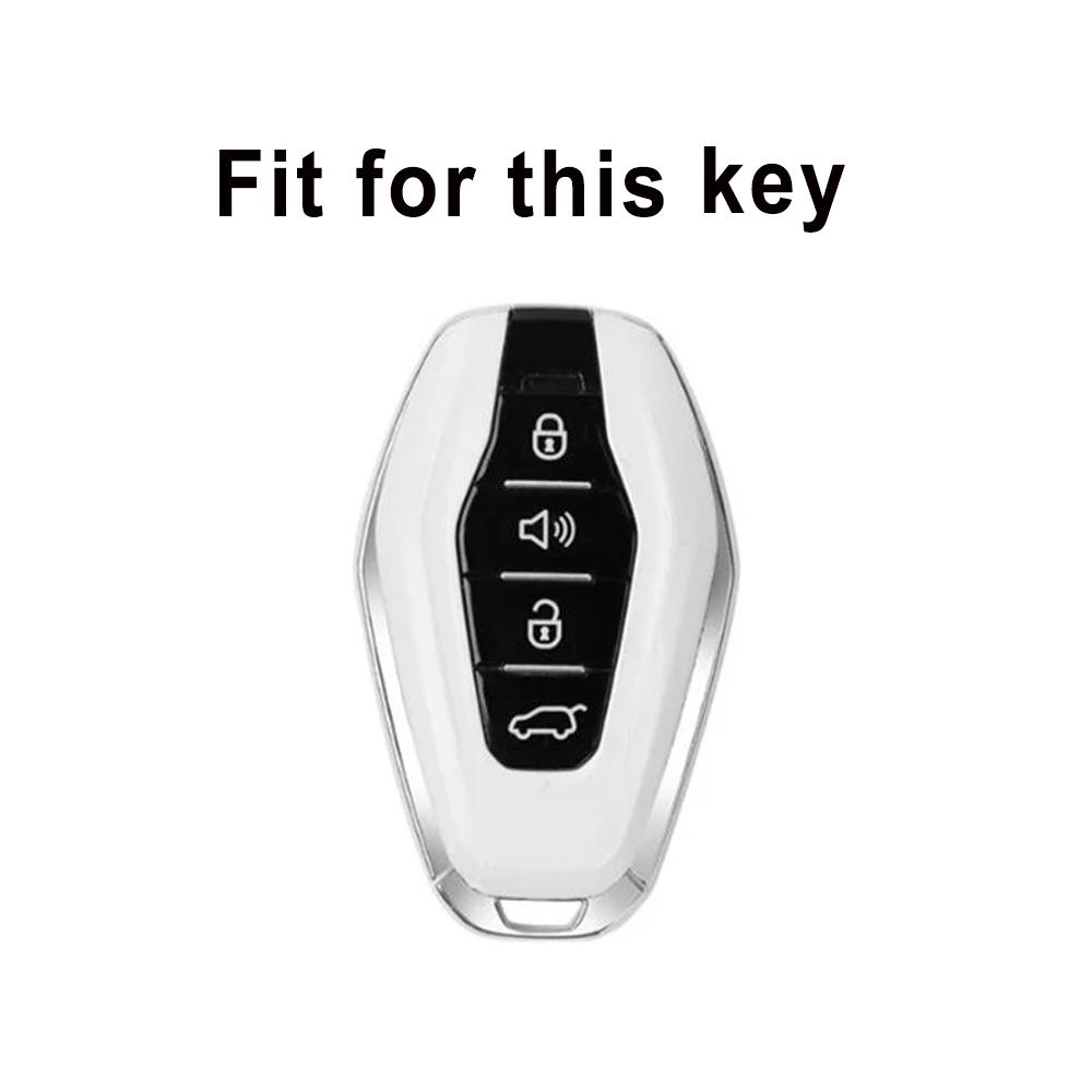 Coque Télécommande Auto Bord Doré Support Fob Protecteur Pour Chery Jetour X70 X90 X95 Plus TPU Étui Housse Clé de Voiture Accessoires