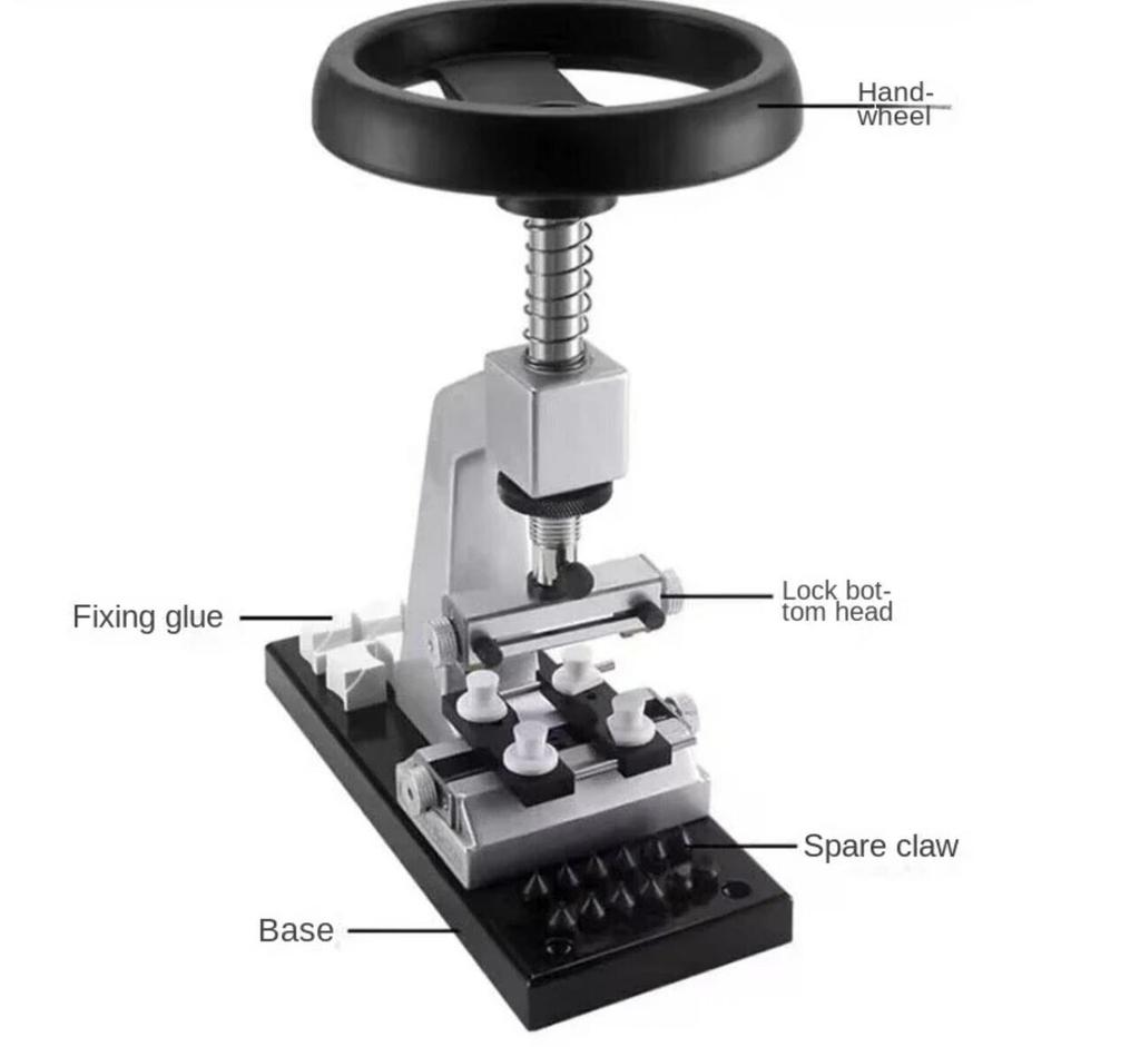 Bench Watch Case Opener,Watch Case Opener, 5700 Bench Wristwatch Back Opener with 6 Dies Accessories Watchmaker Repair For Watch