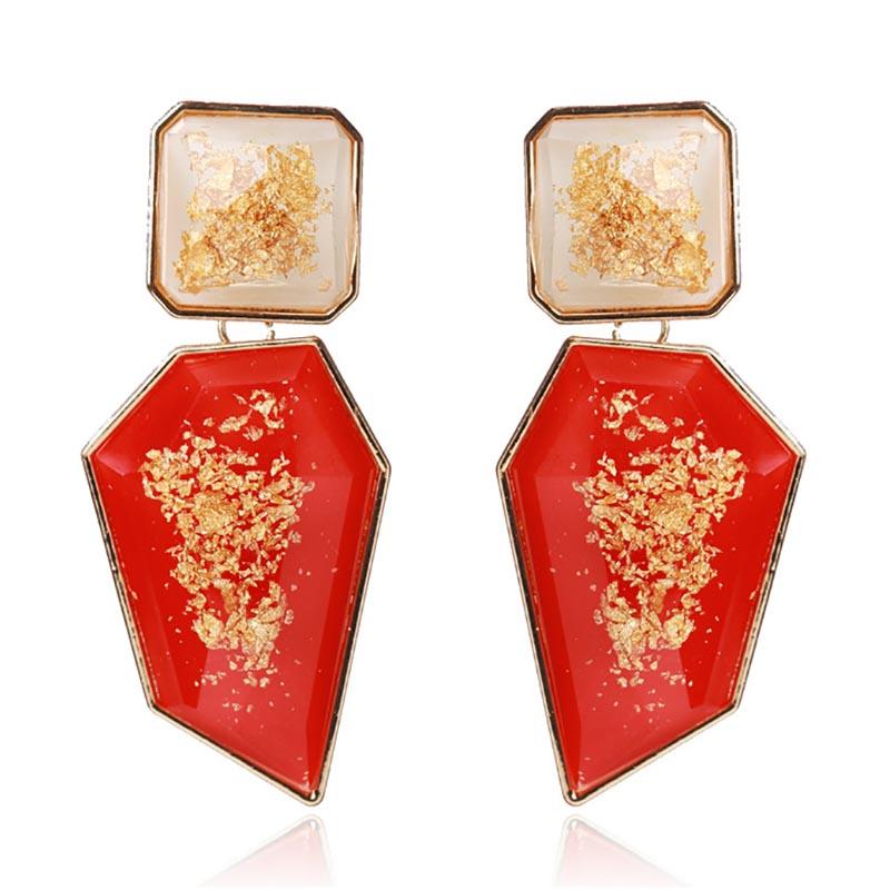 Exaggerated Dangle Earrings for Women Punk Personality Big Square Pendants Drop Earrings Heavy Ear Jewelry pendientes