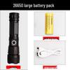 P50 Waterproof Zoomable Flashlight with Power Display and Multi-Function Lighting