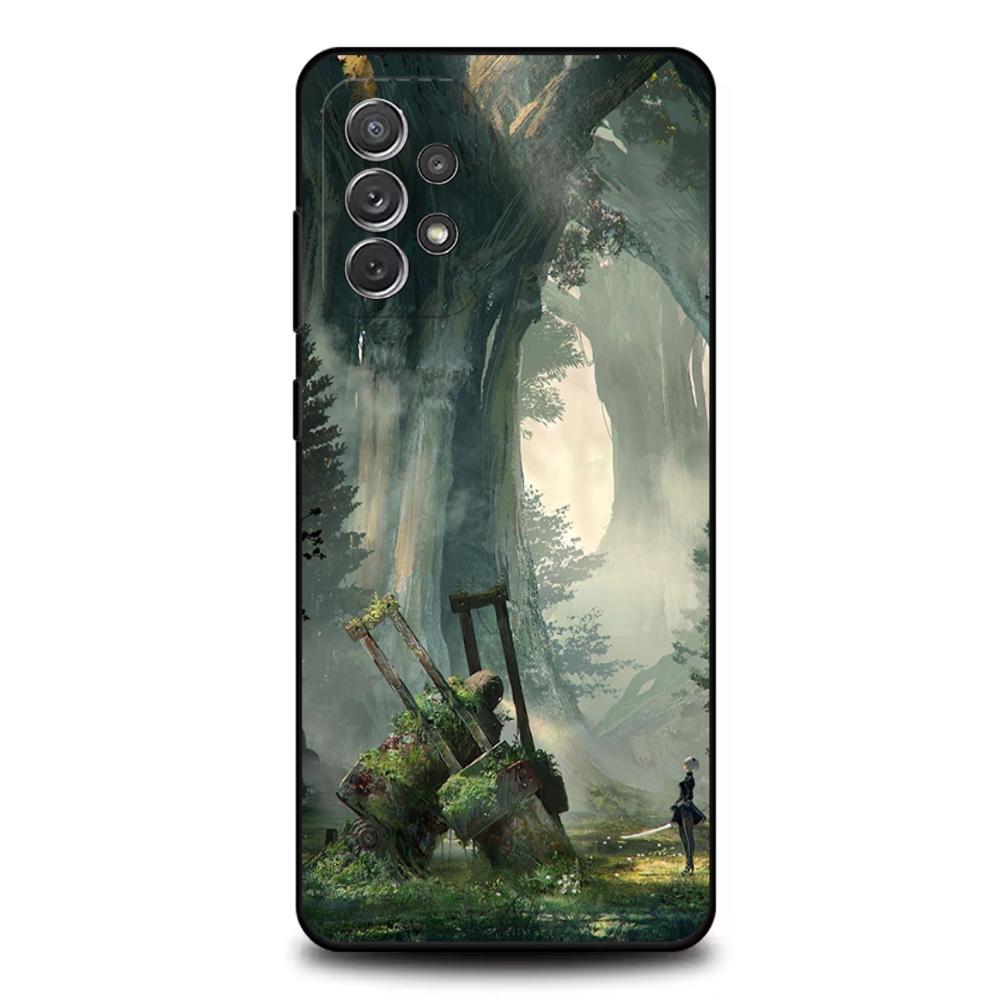 NieR A- Automata 2B Phone Case For Samsung S25,S24,S21,S22,S23,S30,Ultra,S20,Plus,Fe,Lite,Note,10,9,5G Black Cover Samsung S24fe