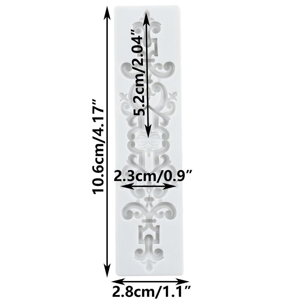 Baroque Border Silicone Mold Baroque Fondant Molds Cake Decorating Tools Theme Cake Dessert Decorated Chocolate Candy Mold