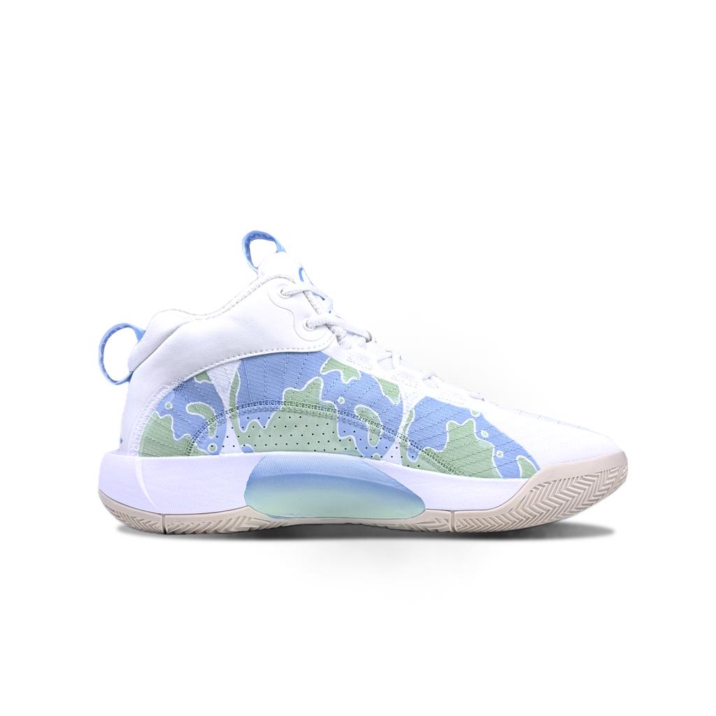 Jordan Jumpman 2021 Explosion Plan, Love Earth Cushioning, Wear Resistant Mid top Basketball Shoes Men's Blue FD9908-141(Team522-)