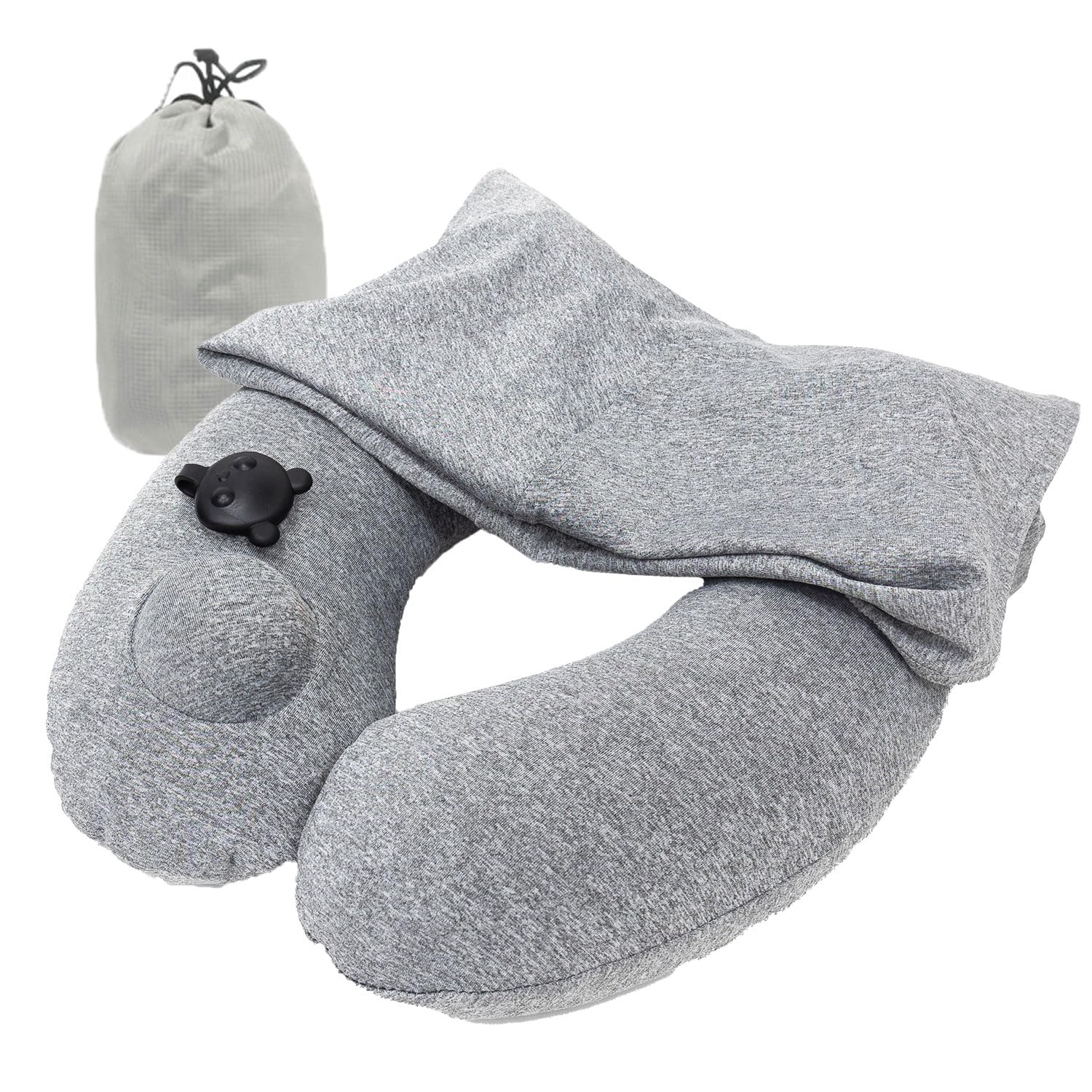 

Подушка для шеи с удобными дорожными 2-сторонними воздушными шейными подушечками, портативная складная дорожная маска для глаз Air Air, включающая в себя место для хранения, удобная для путешествий и возвращения домой [MRG]