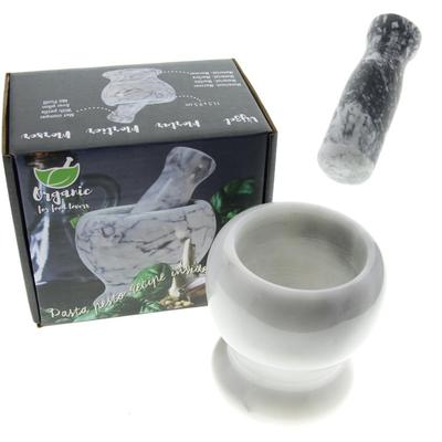 KITCHEN MORTAR WITH PESTLE STONE MARBLE