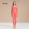 Ensemble d'automne pour femmes en pur coton uni: Couche de base, Pull, Pantalon, Sous-vêtements chauds fins pour filles