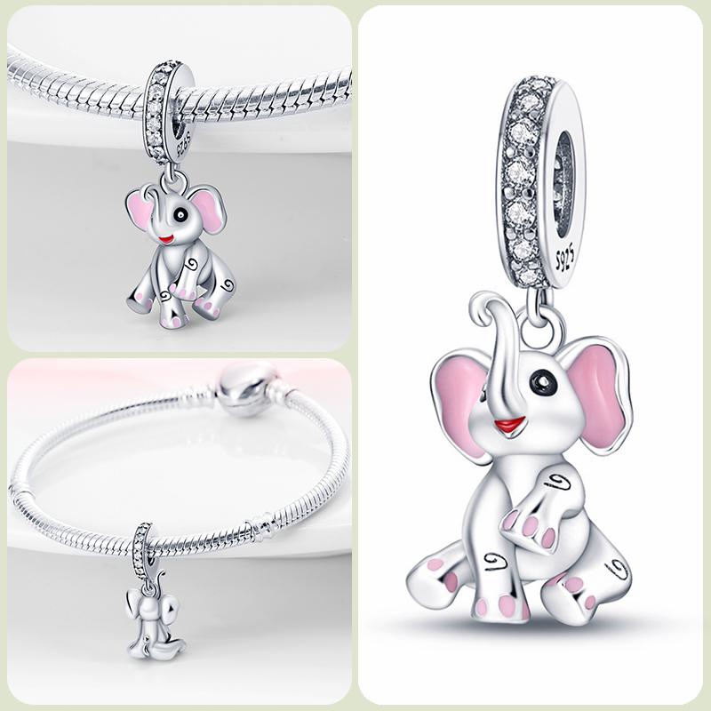 Modne koraliki zawieszki S925 ze srebra próby 925 w stylu klasycznym i romantycznym z motywem żółwia lotosu, odpowiednie do oryginalnej bransoletki DIY na prezent