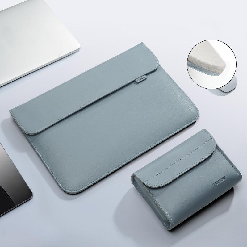 Pu Leather Laptop Bag Sleeve Bag Case For Macbook Air Pro 16 13 Notebook Cover For Xiaomi Huawei Dell HP ASUS 14 15.4 15.6 inch