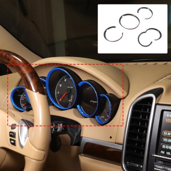 Carbon ABS Dashboard Ring Trim For Porsche Panamera 970 Cayenne 958 2010-2016