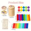 Wooden 3in1 Color Sorting Cup Color Sorting and Counting Game, Suitable for Birthday, Christmas Gift