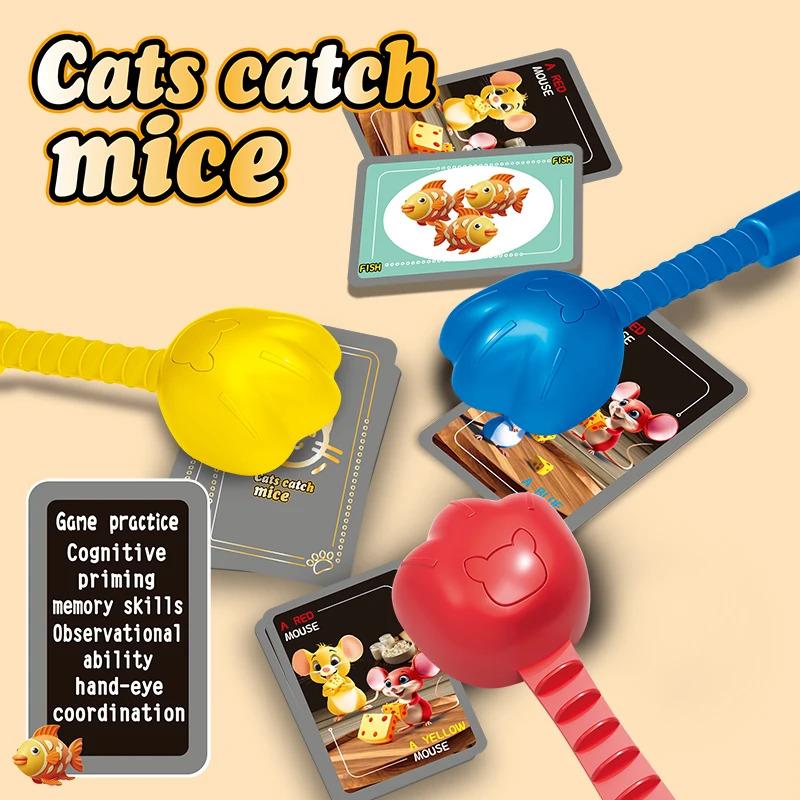 Non-Toxic Cats Catch Mice Board Games Kids Toys Family Party Social Games Funny Card Memory Logical Thinking Children Education Table Game