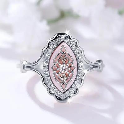 Bohemian Inlaid Simulated Shell 14K Gold-Plated Ring, Luxury Party Holiday Everyday Wear
