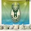 Milwaukee Bucks Logo Wall Tapestry Aesthetic Wall Hanging Printed Fabric Blanket Decorative Tapestries for Bedroom Living Room Home Decor