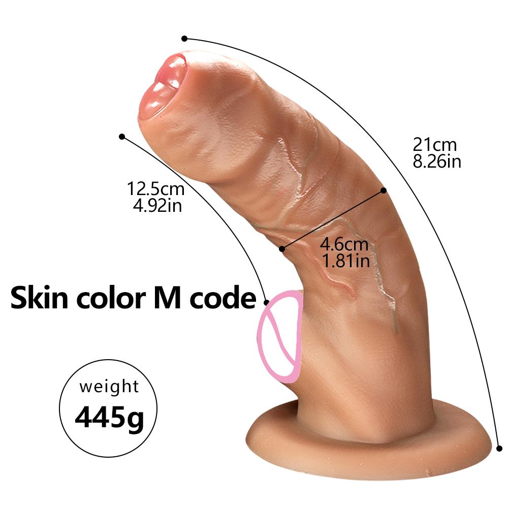 Soft Feeling Realistic Dildo Penis Black Brown Large Glans Simulated Medical Silicone Adult Sex Toy for Women Masturbators 18+