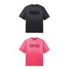 Wassup Heods Gradient Washed Heavy Letter Short-Sleeve T-Shirt for Men, Summer Loose American Style Couple's Top
