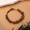 Hand-woven natural crystal bracelet Aquamarine amethyst men's and women's stacked bracelet, poker hand rope