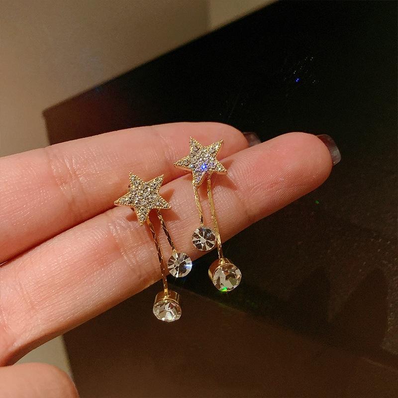 Schleifen-Herz-Quastenohrringe für Damen Elegante Zirkon-Tropfenohrringe Piercing-Accessoires Schmuck
