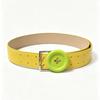 PU Y2K Waist Belt Large Button Decor Fashion Belt New Button Belt  Jeans