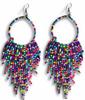 Bohemian Tassel Pendant Earrings with Beads