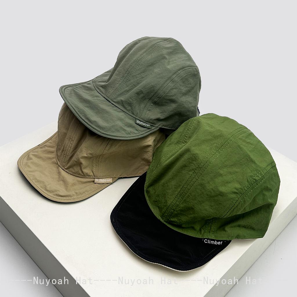 Quick Drying Korean Letters Baseball Hats Sunshade Color Block New Men Women Breathable Double-sided Wear Peaked Caps Versatile