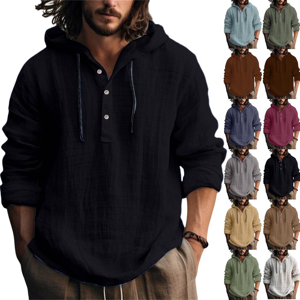 Herr sommar ny långärmad skjorta med löst tryck Cardigan strandskjorta