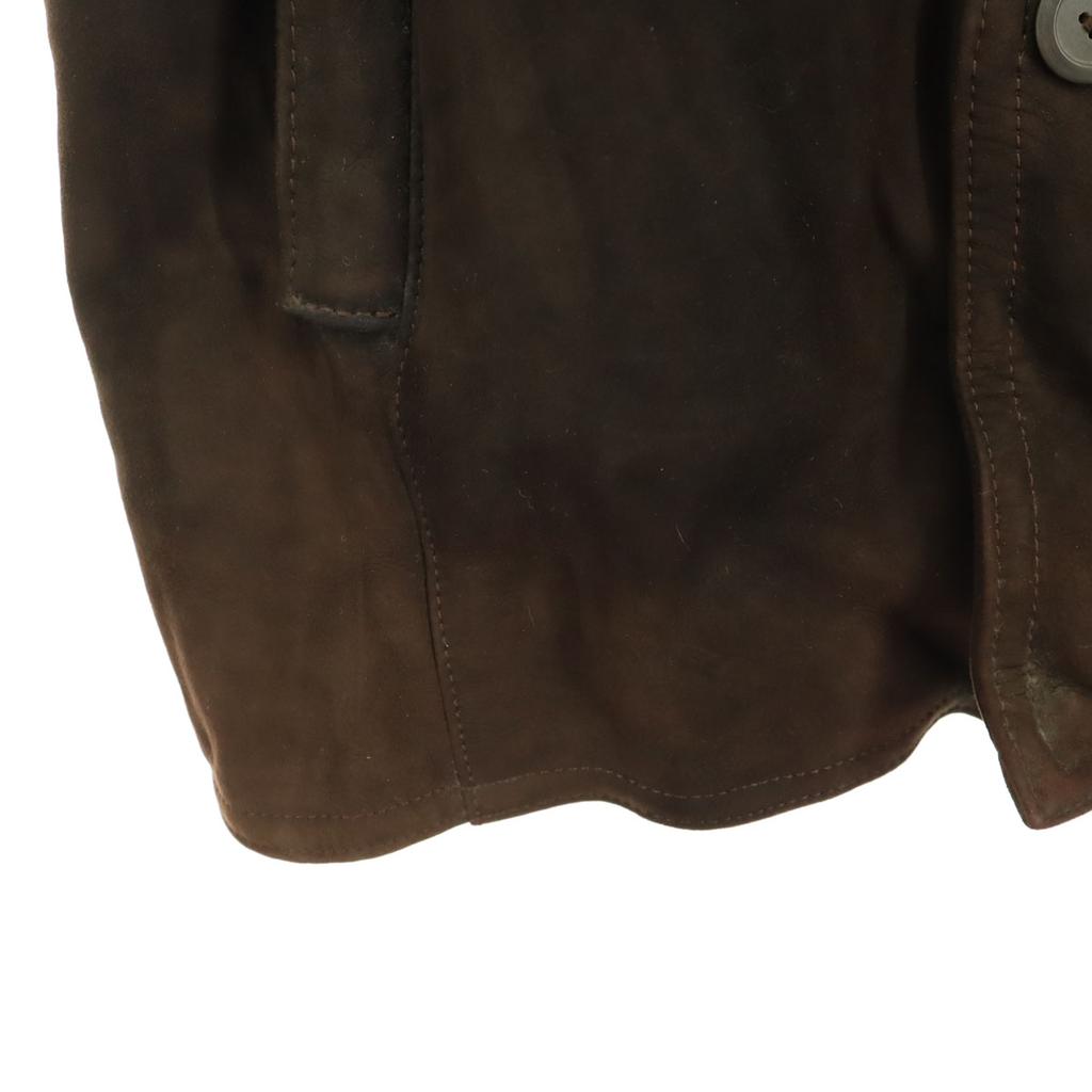 Made In Bulgaria Long Sleeve Mouton Coat S Brown Wool Women Used