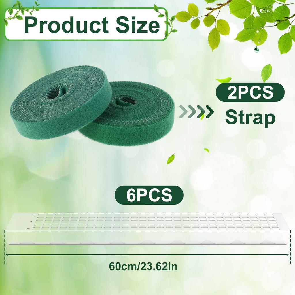 2/4/6Pcs Moss Pole Plastic Plant Pole Stick Reusable Transparent Plant Support Gardening Supplies Accessory for Climbing Plants