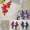 2 Stuks Borduurkant Applicatie Naaien Bloemen Stof Kraag Patch Motief Bruidsjurk Jurk Bruids DIY Ambachten