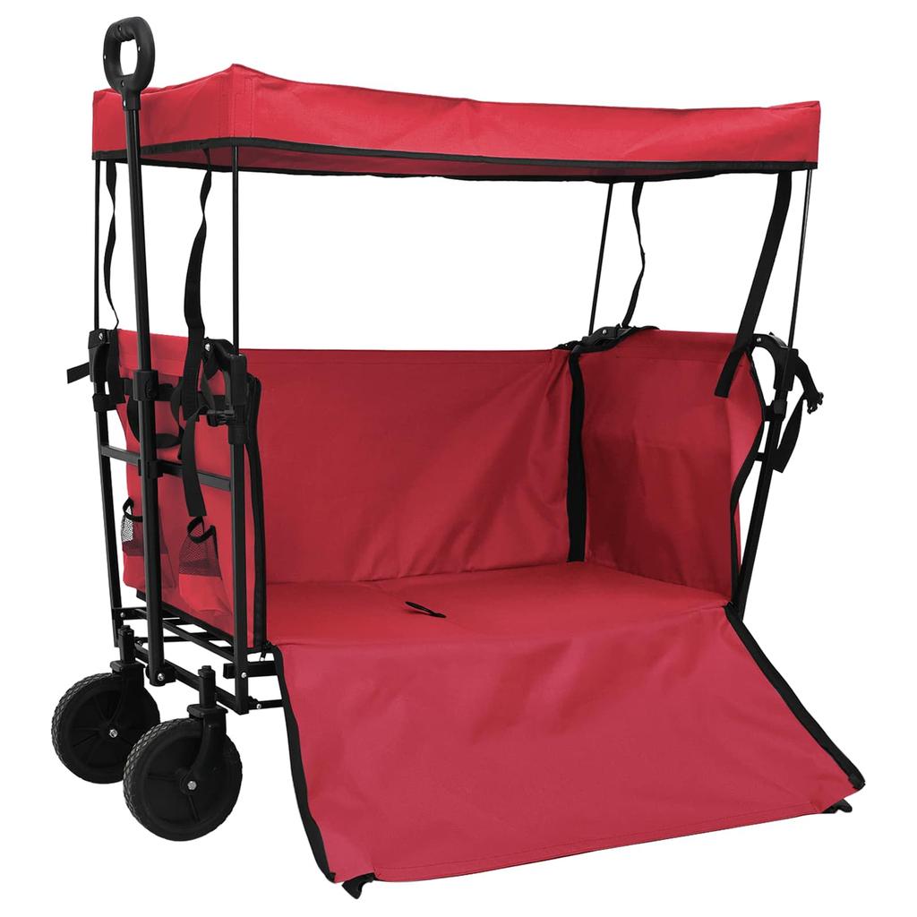 Folding Handcart Red 105 X 56.5 X 116 Cm Oxford Fabric