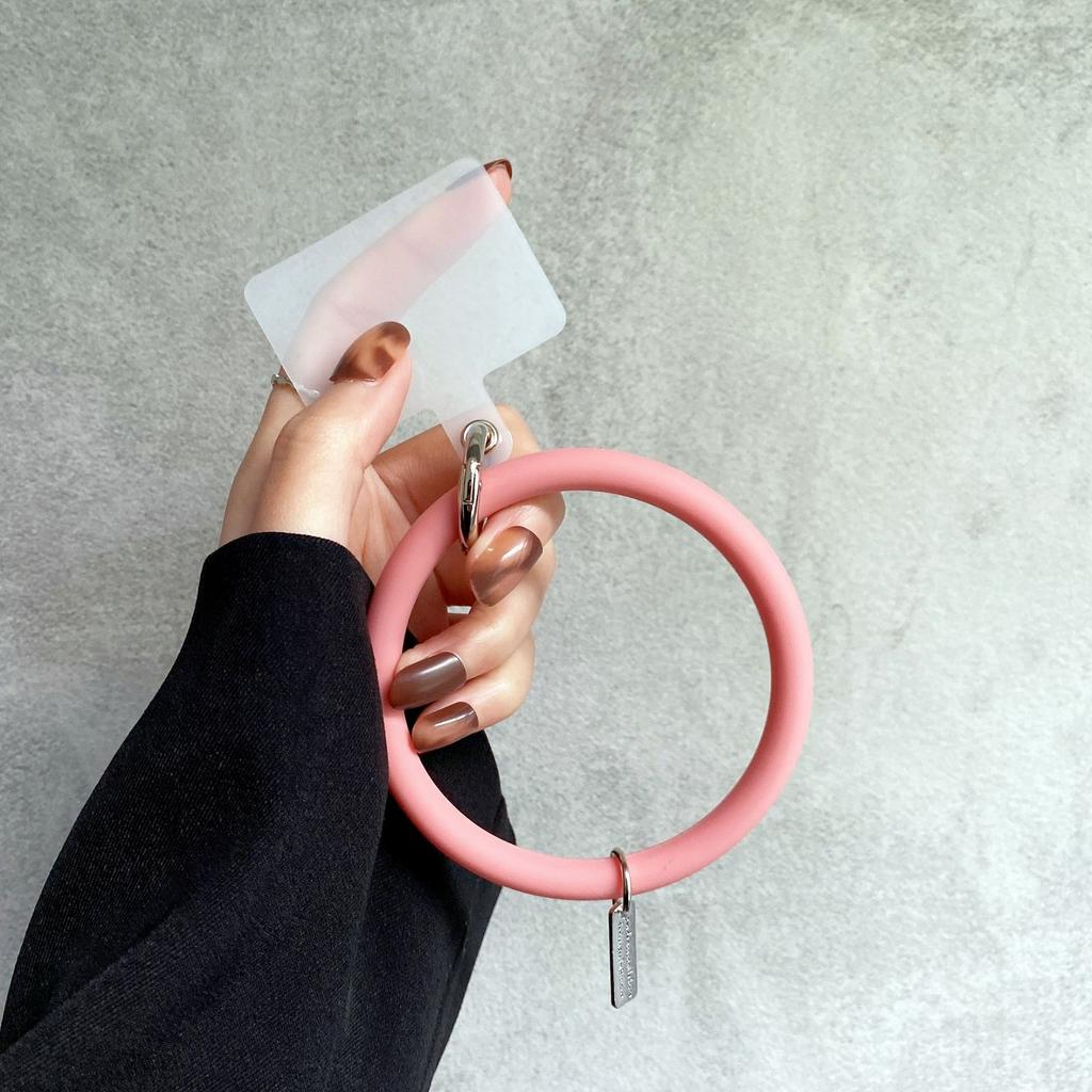 Universal Soft Silicone Hanging Ring For Mobile Phone Lanyard Strap Anti-Lost Bracelet For Smartphone Keychain LM